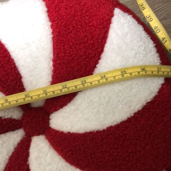 Peppermint Candy Cane Swirl Pillow - Picture 7 of 9
